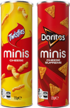 Twisties-Cheese-115g-Doritos-Cheese-Supreme-120g-or-Cheetos-Cheese-Bacon-90g-Minis-Canister on sale