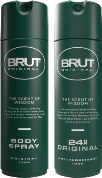 Brut-Original-24-Hr-Antiperspirant-or-Body-Spray-130g on sale
