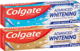 Colgate-Advanced-Whitening-Toothpaste-115g-Selected-Varieties on sale