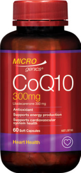 Microgenics-CoQ10-300mg-60-Capsules on sale