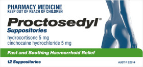 Proctosedyl-Suppositories-12-Pack on sale