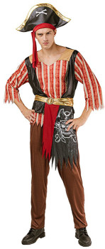 Costume-Pirate-Skull-and-Crossbones-Adult-Large-Ea on sale