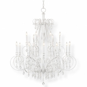 Chandelier+with+LED+Candles+White+HIRE+Ea