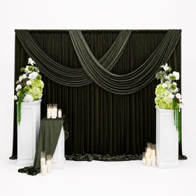 Drapery+Pack+2+Green+Velvet+with+Floral+HIRE