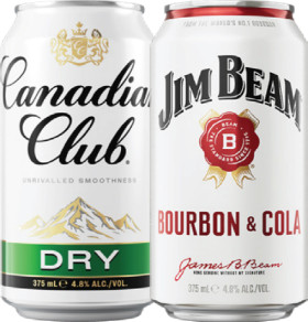 Canadian-Club-or-Jim-Beam-White-48-Premix-Range-Cans-375mL-6-Pack on sale