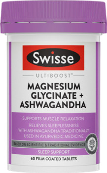 Swisse-Ultiboost-Magnesium-Glycinate-Ashwagandha-60-Tablets on sale