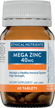Ethical-Nutrients-Mega-Zinc-40mg-60-Tablets on sale