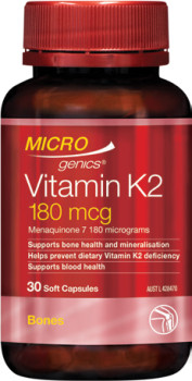Microgenics-Vitamin-K2-180mcg-30-Soft-Capsules on sale