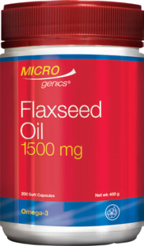 Microgenics-Flaxseed-Oil-1500mg-200-Capsules on sale