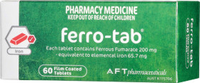 Ferro-Tab-200mg-60-Tablets on sale