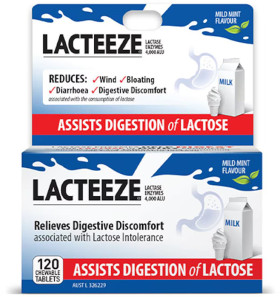 Lacteeze-Mint-Flavour-120-Chewable-Tablets on sale