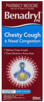 Benadryl-Chesty-Cough-Nasal-Congestion-Liquid-200mL on sale