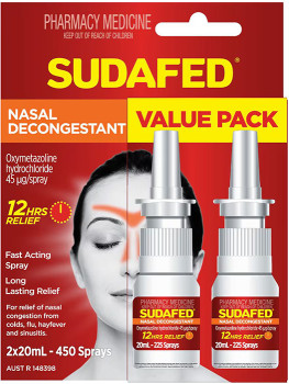 Sudafed-Nasal-Decongestant-Spray-12-Hour-Relief-2-x-20ml-Value-Pack on sale
