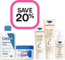Save-20-on-Selected-Cerave-Embryolisse-Products on sale