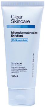 Clear-Skincare-Microdermabrasion-Exfoliant-with-8-Glycolic-Acid-100mL on sale