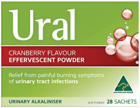 Ural-Cranberry-Flavour-Effervescent-Powder-Sachets-28-Pack on sale