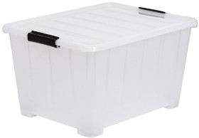 Keji+50L+Storage+Container+Translucent+White
