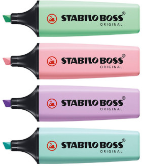 Stabilo+Boss+Highlighter+Pastel+4+Pack