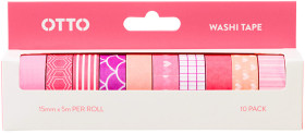 Otto-Washi-Tape-Pink-10-Pack on sale