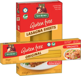 San+Remo+Gluten+Free+Pasta+250-350g+Selected+Varieties