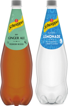 Schweppes+Mixers%2C+Soft+Drink+or+Natural+Mineral+Water+1.1+Litre+Selected+Varieties