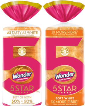 Wonder+Bread+5+Star+680g+Selected+Varieties