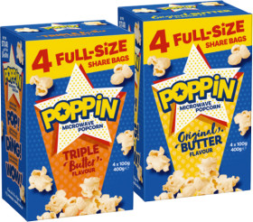 Poppin+Microwave+Popcorn+4x100g+Selected+Varieties