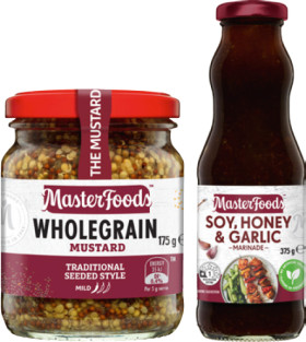 MasterFoods+Marinade+375g%2C+Mustard+170%E2%80%91175g+or+Horseradish+Cream+175g+Selected+Varieties