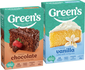 Green%26rsquo%3Bs+Cake%2C+Brownie+or+Date+Loaf+Mix+380%E2%80%91470g+Selected+Varieties