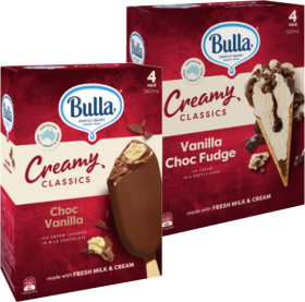 Bulla+Creamy+Classics+Ice+Cream+Cones+or+Sticks+4+Pack+Selected+Varieties