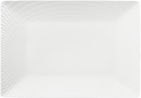 Maxwell-Williams-White-Basics-Diamonds-Rectangular-Platter-25cm-White on sale
