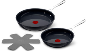 Jamie-Oliver-by-Tefal-2pc-Enjoy-Ceramic-Twin-Frypan-Pack-2428cm on sale