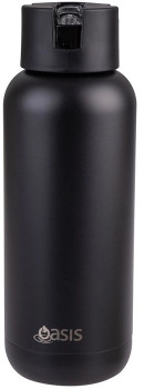 Oasis-1L-Moda-Stainless-Steel-Triple-Wall-Drink-Bottle-Black on sale