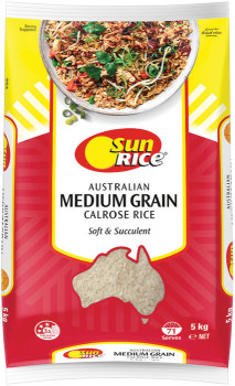 SunRice-Medium-Grain-White-or-Brown-Rice-5kg on sale