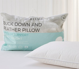 Heritage-5050-Duck-Down-and-Feather-Pillow on sale