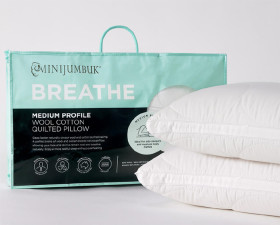 Minijumbuk-Breathe-Wool-Pillow-2-Pack on sale