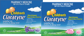 Claratyne-Childrens-Hayfever-Allergy-Relief-Grape-or-BubbleGum-Flavoured-10-Tablets on sale