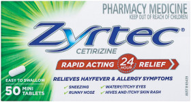 Zyrtec-Cetirizine-Rapid-Acting-24-Hour-Relief-50-Mini-Tablets on sale
