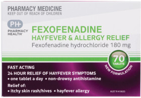 Pharmacy-Health-Fexofenadine-Hayfever-Allergy-Relief-70-Tablets on sale