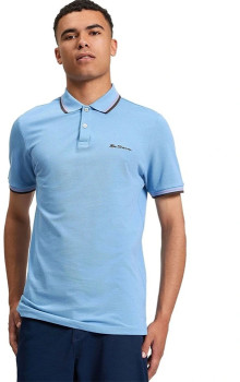 Ben-Sherman-Signature-Pique-Polo-Pale-Blue on sale