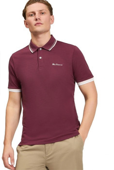 Ben-Sherman-Signature-Pique-Polo-Aubergine on sale