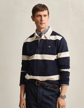 Gant-Striped-Rugger-Evening-Blue on sale