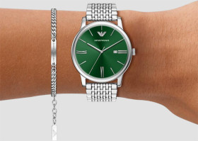 Emporio-Armani-Minimalist-Stainless-Steel-Watch-Bracelet-Set on sale