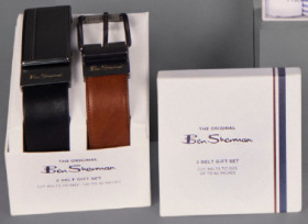 Ben-Sherman-2-Buckle-Belt-Set on sale