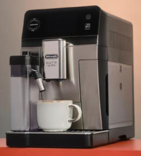 DeLonghi-Eletta-Ultra-Fully-Automatic-Coffee-Machine-Brushed-Metal-Front on sale