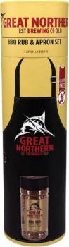 Great-Northern-Apron-and-BBQ-Rub-Gift-Set-140g on sale
