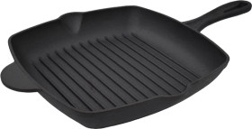 The-Cooks-Collective-Cast-Iron-Seasoned-Grill-Pan-27cm on sale