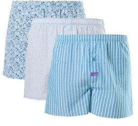 Mitch-Dowd-3-Pack-Checker-Blues-Cotton-Boxer-Shorts on sale