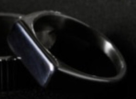 Blaq+Stainless+Steel+Rectangular+Ring