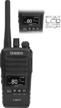 Uniden+5W+80CH+Handheld+Splash+Proof+UHF